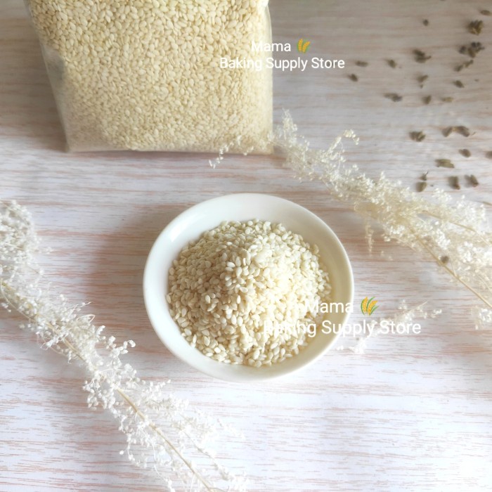 

White Sesame Seeds Biji Wijen Putih 1000 gr 1 kg Kualitas PREMIUM