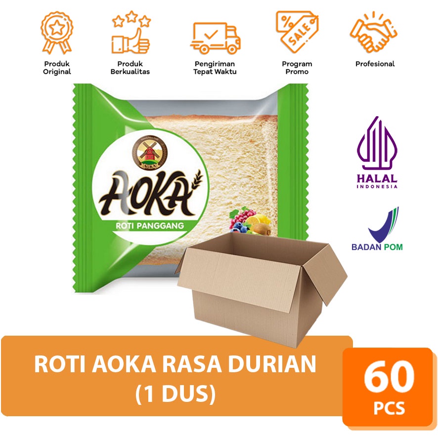 

AOKA Roti Panggang Rasa DURIAN 1 DUS