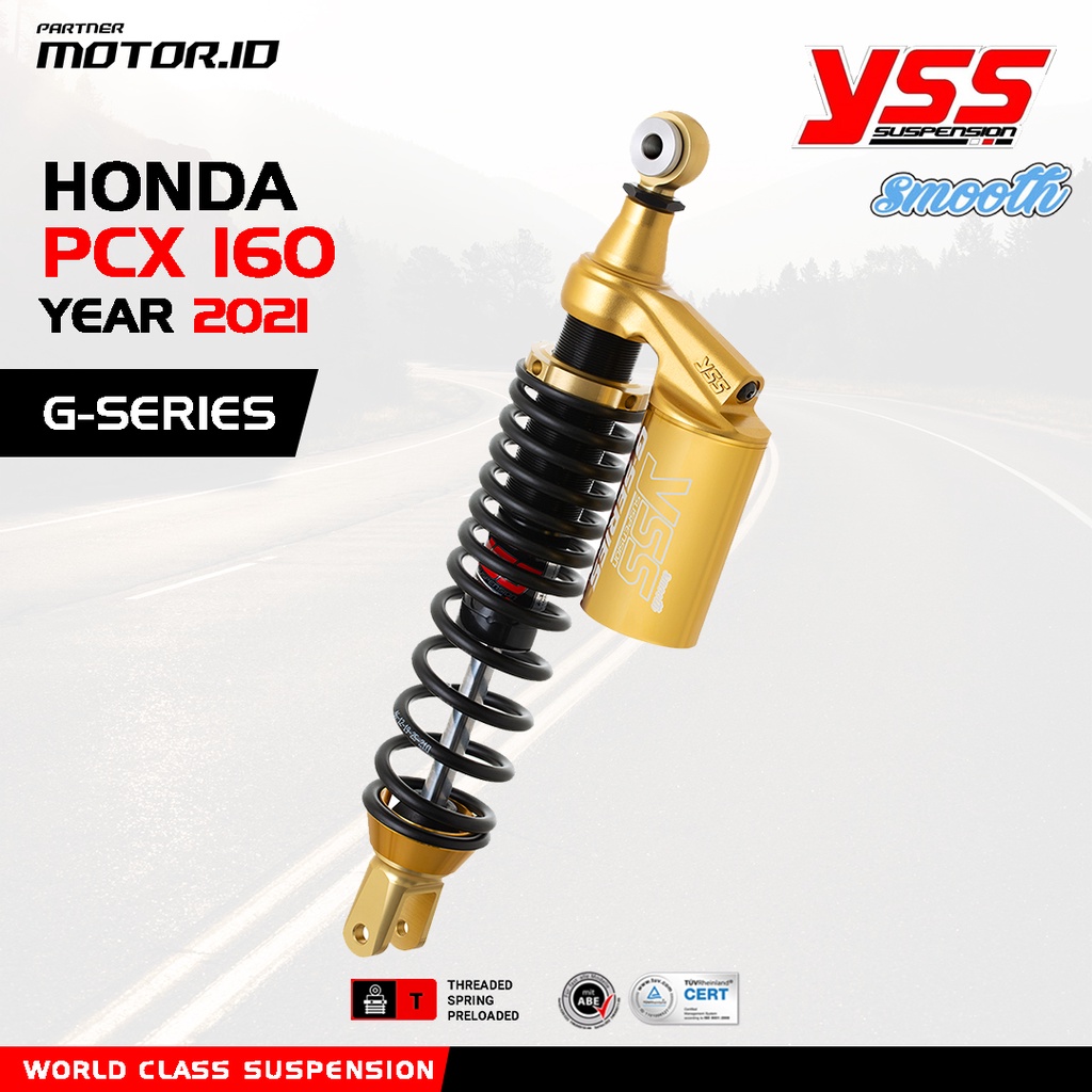 SHOCK BELAKANG HONDA PCX 160 YSS G-PLUS SMOOTH GOLD SERIES