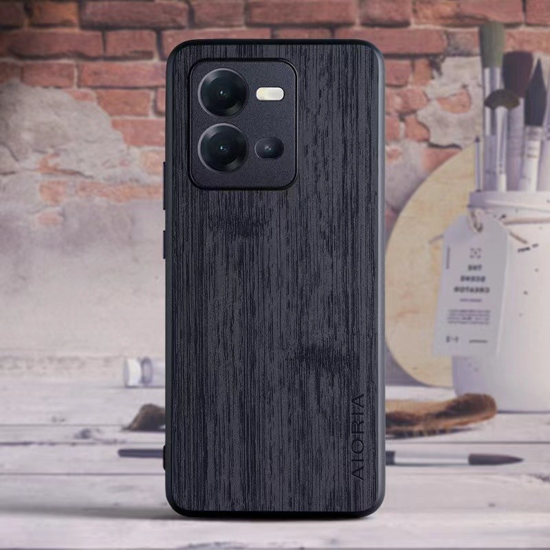 CASE VIVO V27E V27 5G V25 V25E V25 PRO 5G WOOD TEXTURED AIORIA ORIGINAL