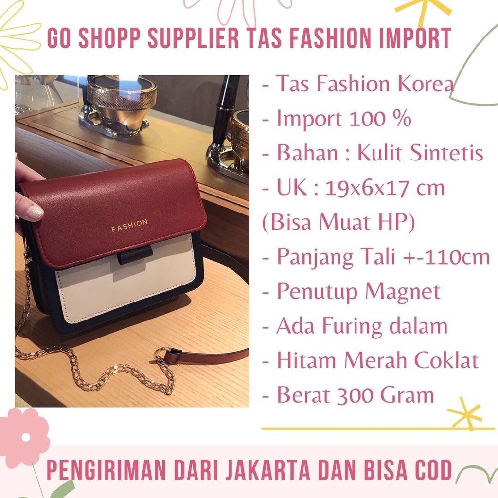 Tas Selempang Bahu Wanita Import Terbaru Fashion Korea Style Kekinian SL09