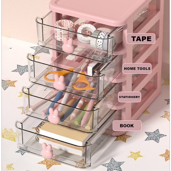 Rak Meja Laci Penyimpanan Susun Serbaguna Desktop Drawer - DD001