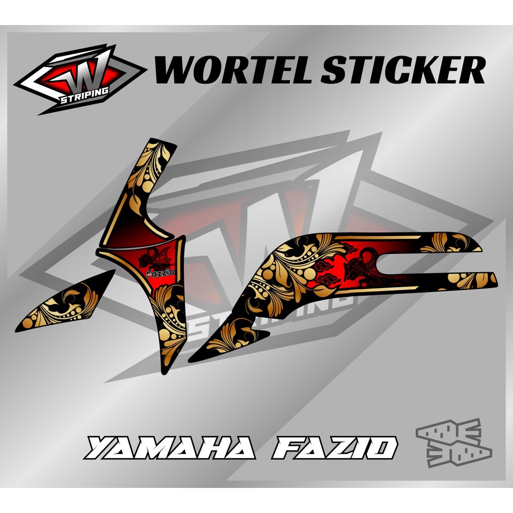 Striping Fazio-Stiker Hologram Decal Motor Fazio Wayang Batik