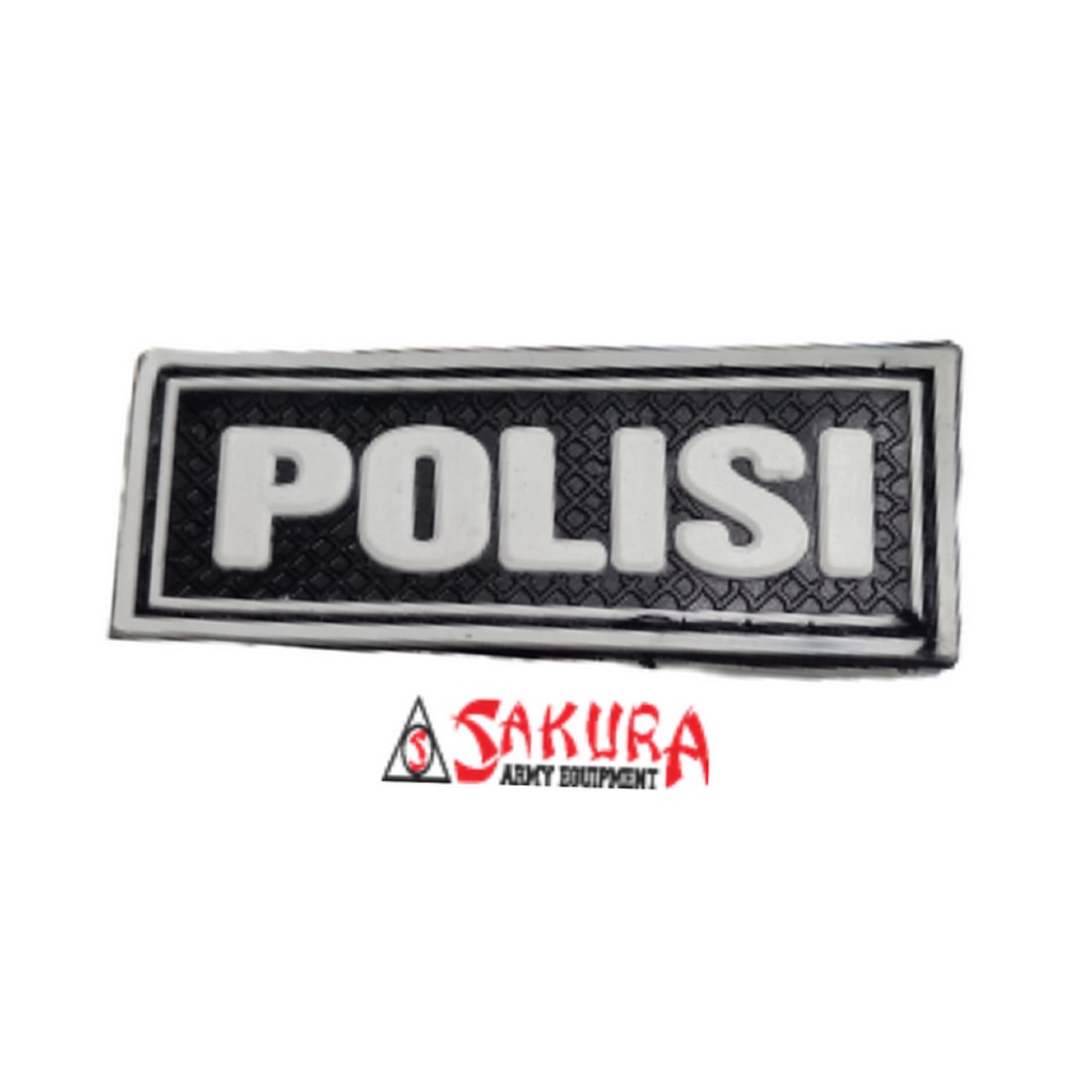 Patch Rubber Velcro POLISI Kecil Perekat Velcro POLISI