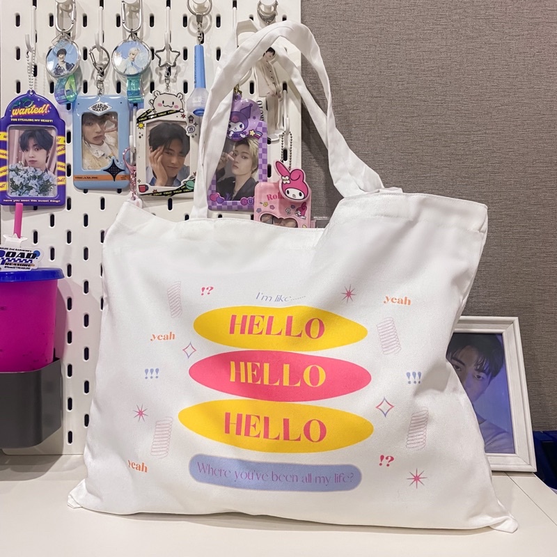 TREASURE HELLO TOTE BAG - TAS KPOP - TOTEBAG KONSER