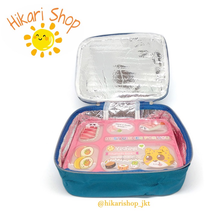 kotak makan anti tumpah Tas Bekal anak cowok. Tas Bekel kartun. Lunchbox bag gambar Superhero - Cars