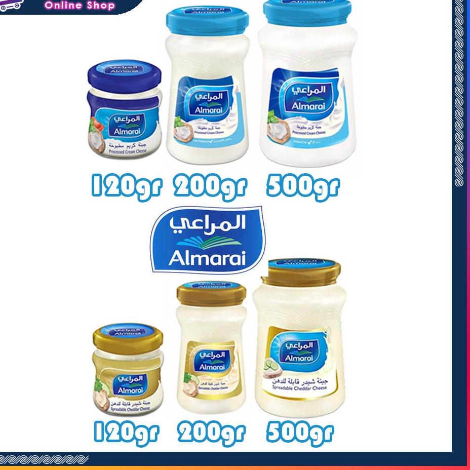 

10.10 SALE ALMARAI PROCESSED CREAM CHEESE AND SPREADABLE CHEDDAR CHEESE ORIGINAL FROM ARAB SAUDI serbuuu !