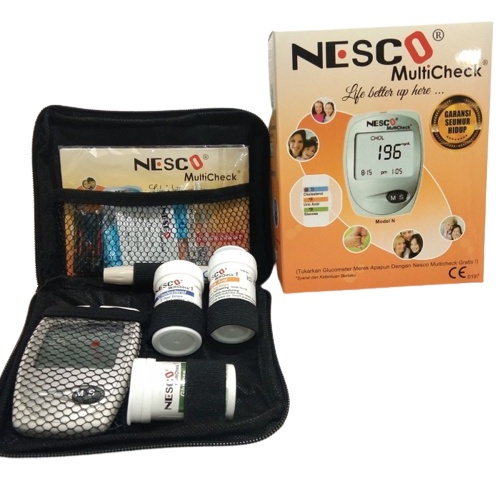 Multi Check Nesco 3 in 1 Alat Tes Gula darah / Kolesterol / Alat Tes Asam Urat