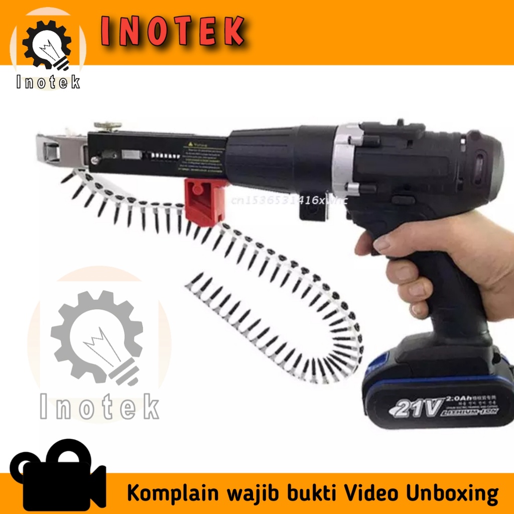 Automatic Screw Chain Nail Gun - Mesin Sekrup Semi Otomatis untuk Mesin Bor