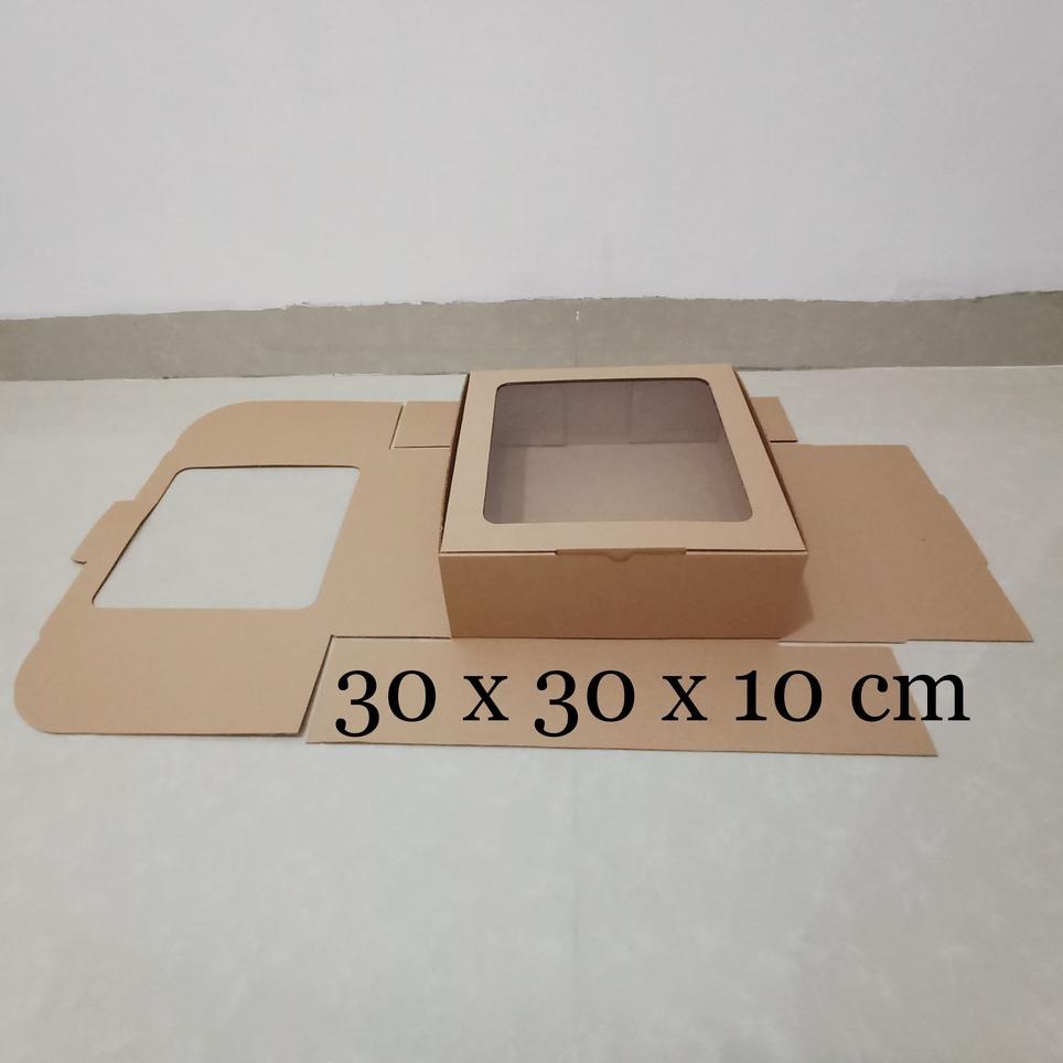 

itln Kardus Mika 30 x 30 x 10 cm... model diecut, untuk kue hampers dll ⌥ 33
