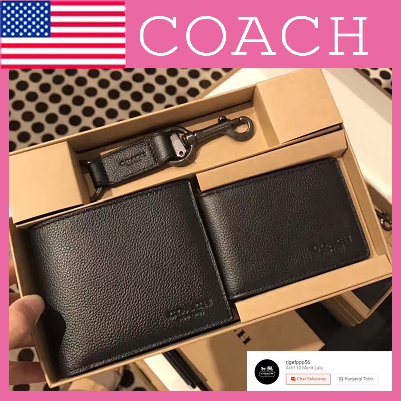 Dompet Coach Asli/F74974 /Dompet Pria/Dompet Pendek Pria/Dompet Kulit Pria