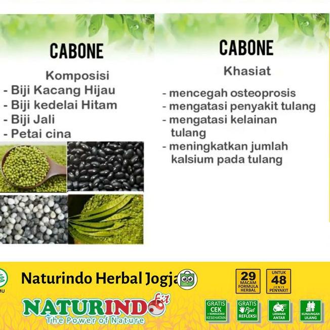 

[36] Naturindo Obat Herbal Suplemen Nutrisi Kalsium Peninggi Badan Patah Retak Tulang Gigi Goyang Cabone [pn -589]