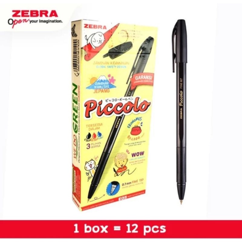 

Zebra Piccolo 0.7 (1 Lusin Hitam)