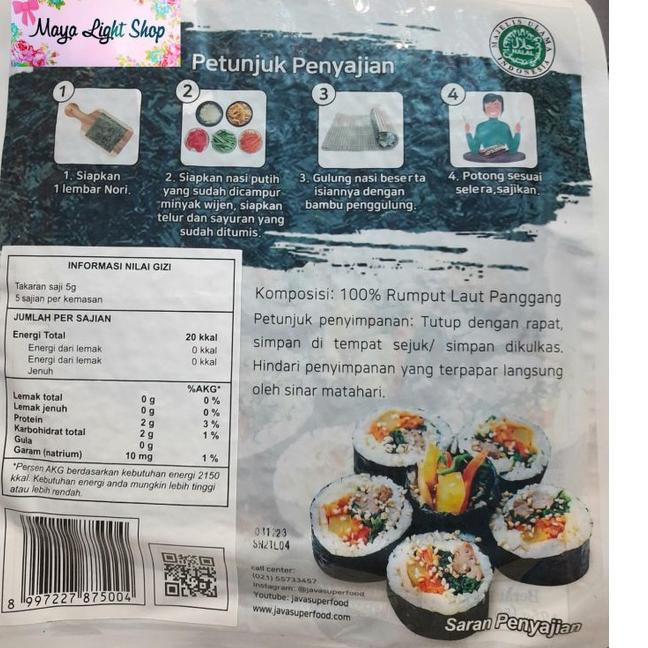 

Buy Now--Nori sushi isi 10s murah halal bahan sushi bento kimbap rumput laut seaweed