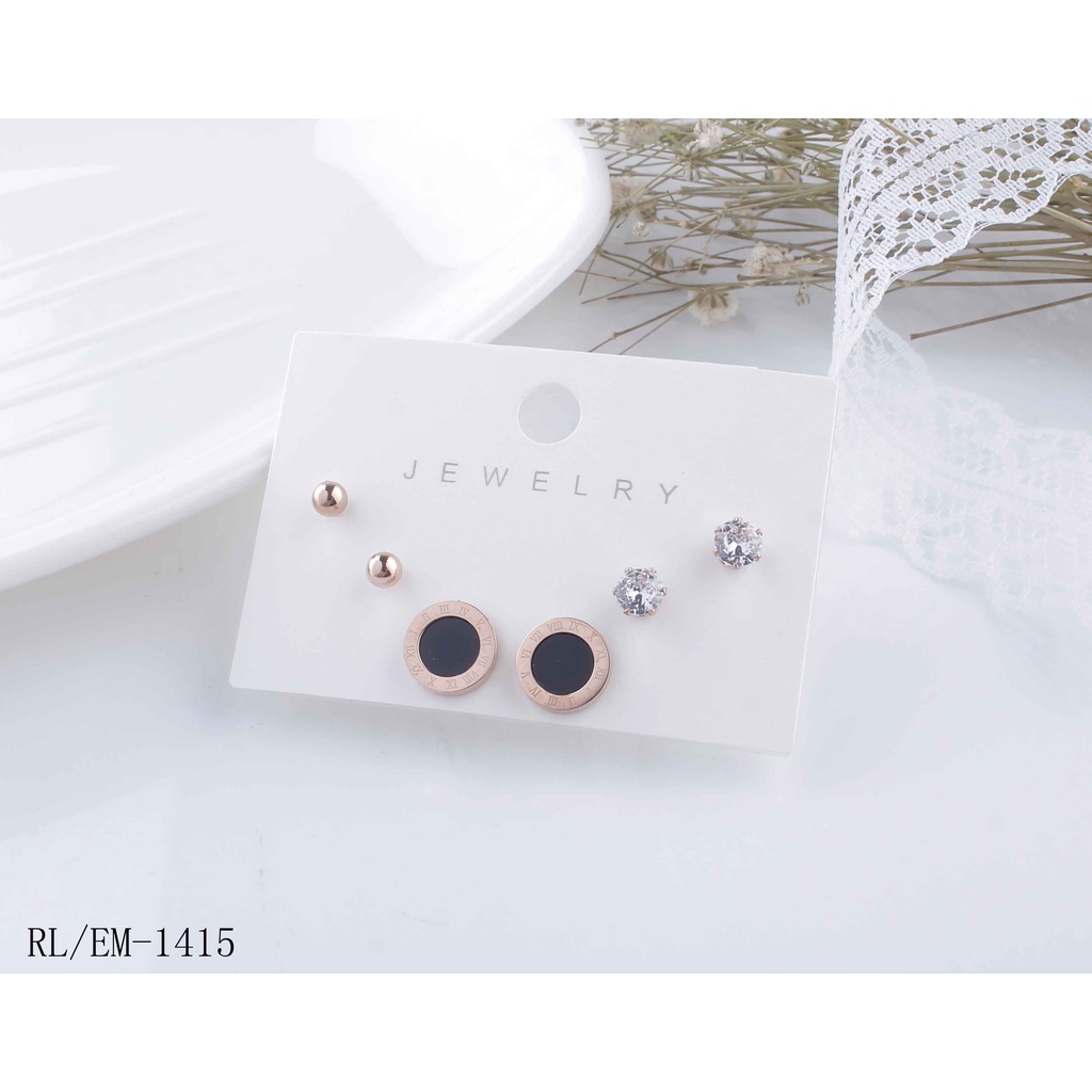 Anting Titanium Permata Perhiasan Fashion 8302/8267/1415/1418