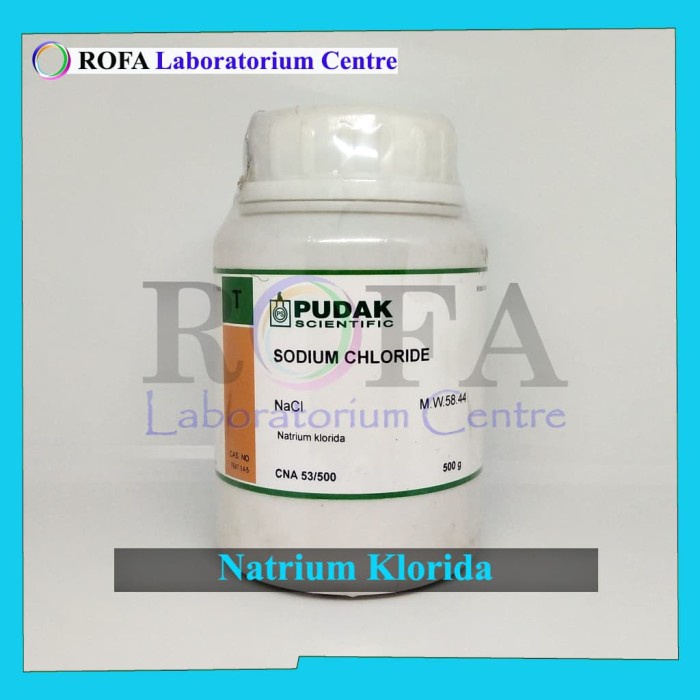 Natrium Klorida / Sodium Chloride / NaCl 500 Gram