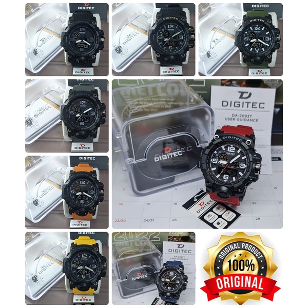 JAM TANGAN PRIA DIGITEC DA 2093T DIGITEC DA-2093T ORIGINAL ANTI AIR