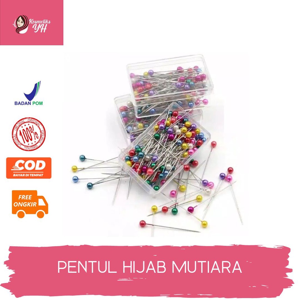 JARUM PENTUL PENTUL HIJAB MUTIARA STAINLESS