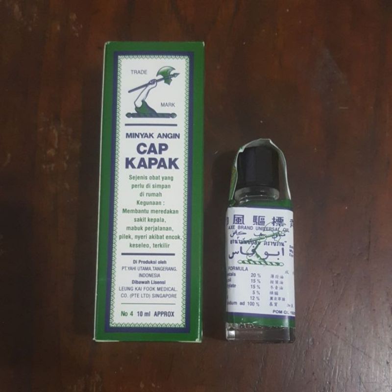 minyak angin cap kapak 10ml jamin ori