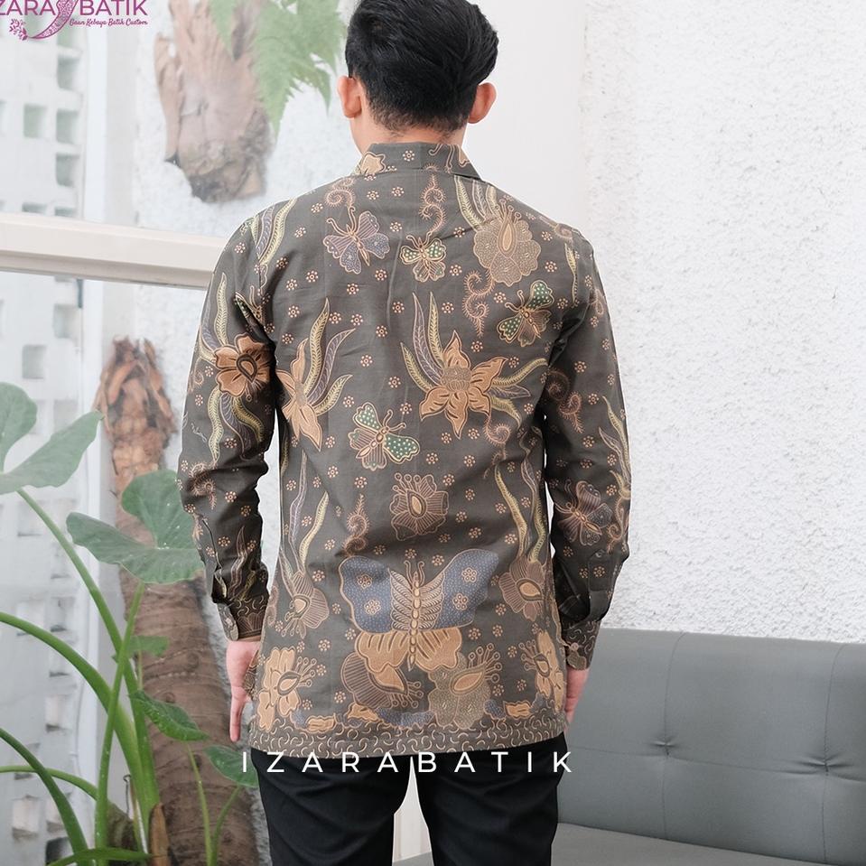 Sale Devania Sage Green - Gaun Kebaya Batik Modern