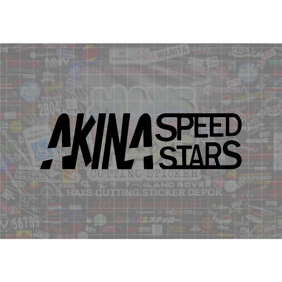 Cutting Sticker Akina Speed Star V2 Ukuran 15 Cm Untuk Mobil