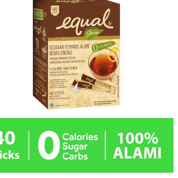 

Terbaik Equal Naturals Stevia - Pemanis Stevia Nol Kalori 40 Sticks !!!