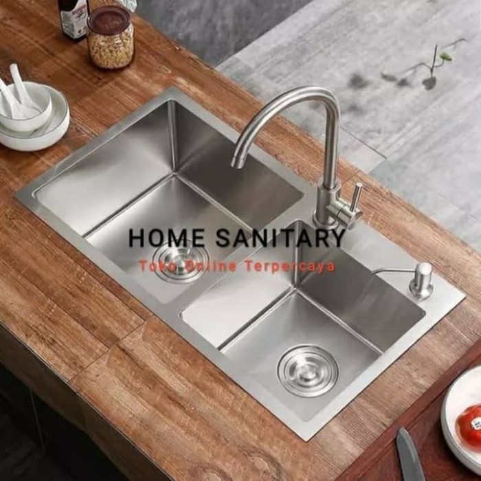 Paket Komplit Kitchen Sink Onan 8245/Paket Bak Cuci Model Bolza - Cuci Piring ( Peralatan Dan