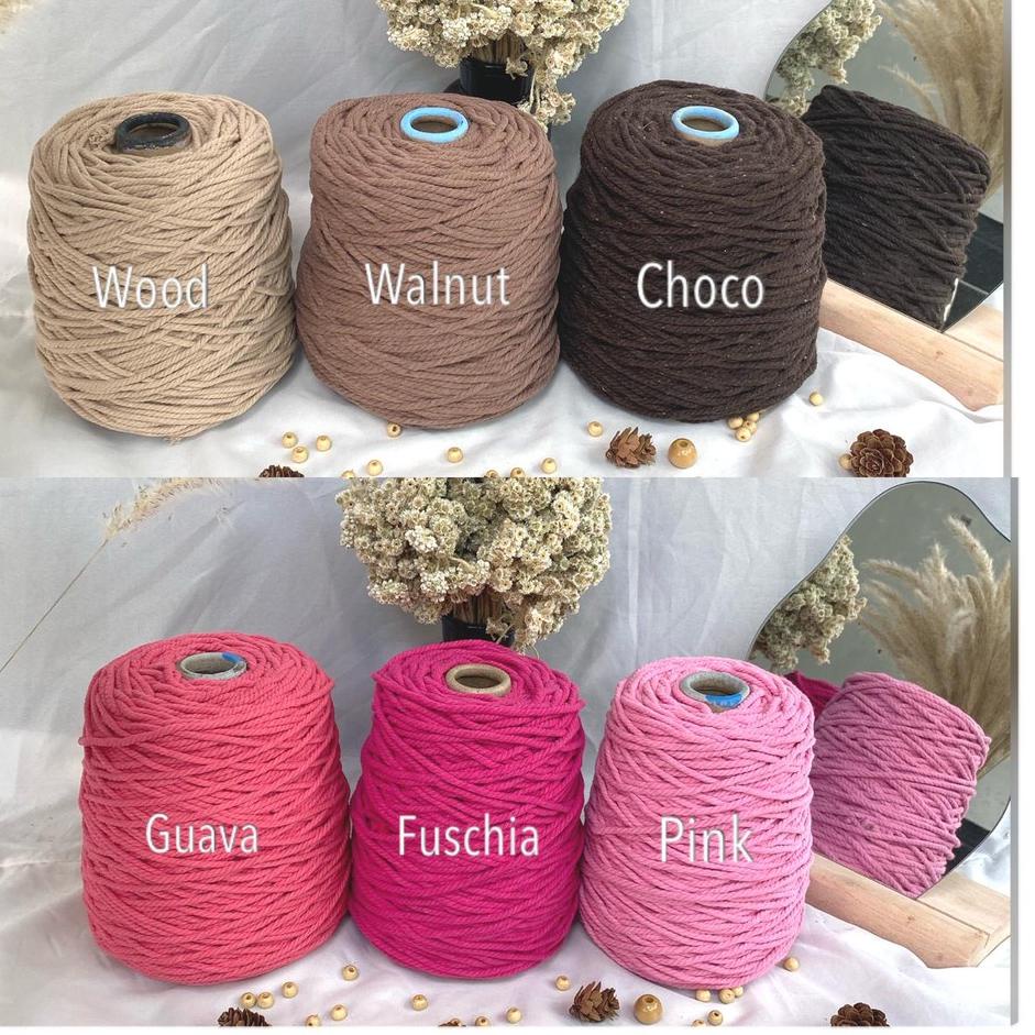Grosir Bermutu Tali macrame warna cotton rope 4mm part I