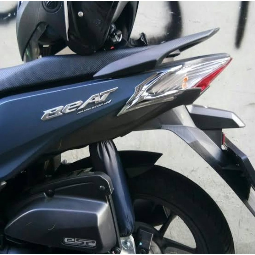 Cover Garnish Lampu Belakang Honda Beat FI ESP 2016 - 2019 Tgp Black Chrome