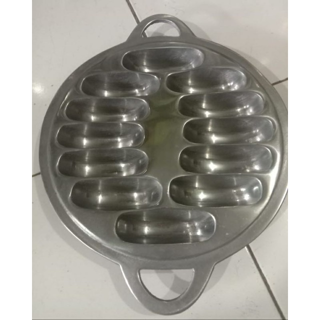 Cetakan kue pancong/pukis bandros jenis bulat 12 lubang