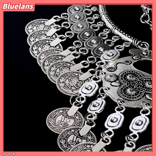 Bluelans Women Bohemian Tribal Vintage Coin Gypsy Chain Choker Statement Necklace