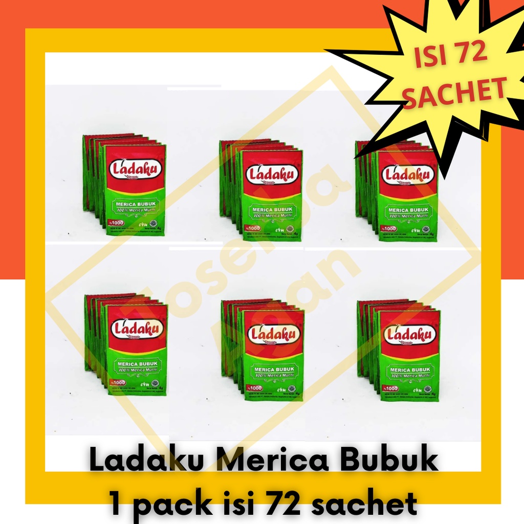 Ladaku isi 72 sachet Merica Bubuk Putih atau 1 Pack