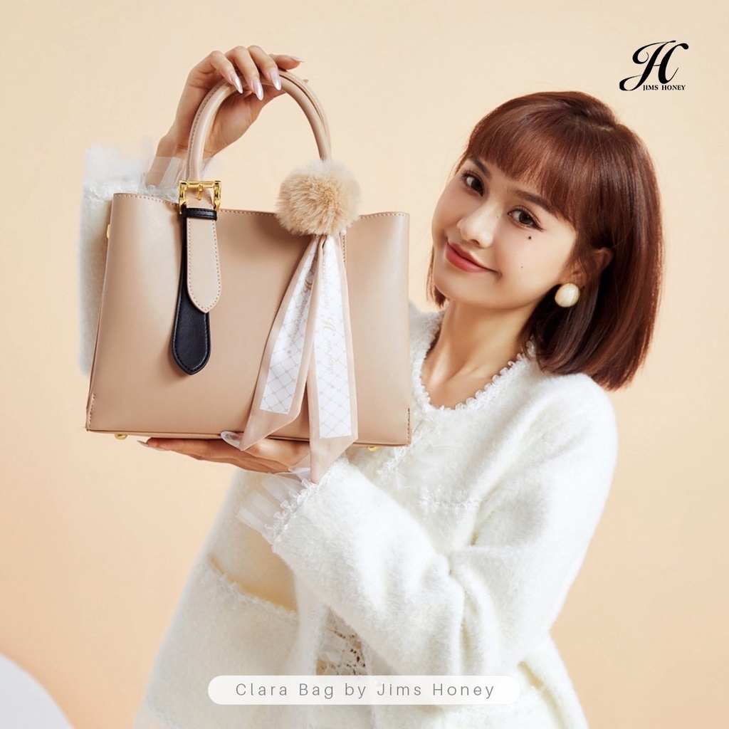 JH Clara Satchel Bag - Tas Selempang & Bahu Wanita Shoulder Bag Slingbag Besar Tote Bag Jims Honey T