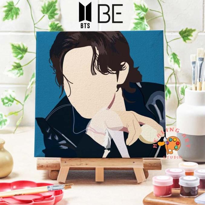Paint by number kit Kpop BTS Be lukisan canvas 20x20 - diy painting