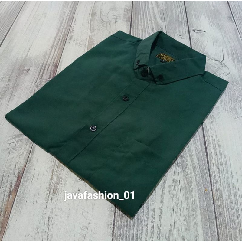 KEMEJA HIJAU IJO BOTOL PRIA LENGAN PENDEK