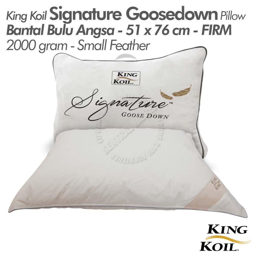 Bantal King Koil Signature GOOSE DOWN - Original 100% bantal bulu angsa kingkoil signature goosedown - guling bulu angsa king koil