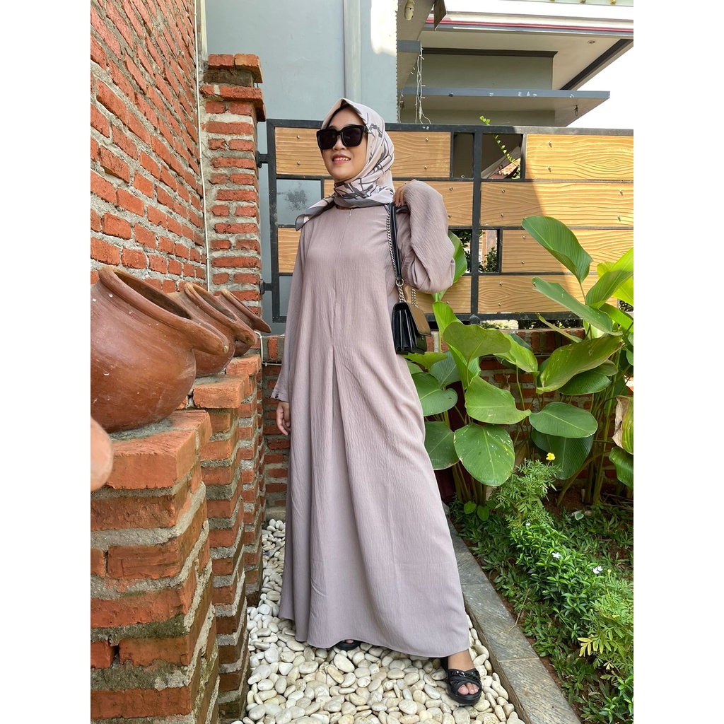 ABAYA CRINKLE GHUZEL DRESS POLOS ORIGINAL MOIBE CLOTHING/abaya polos/abaya turki/abaya arab/abaya hitam