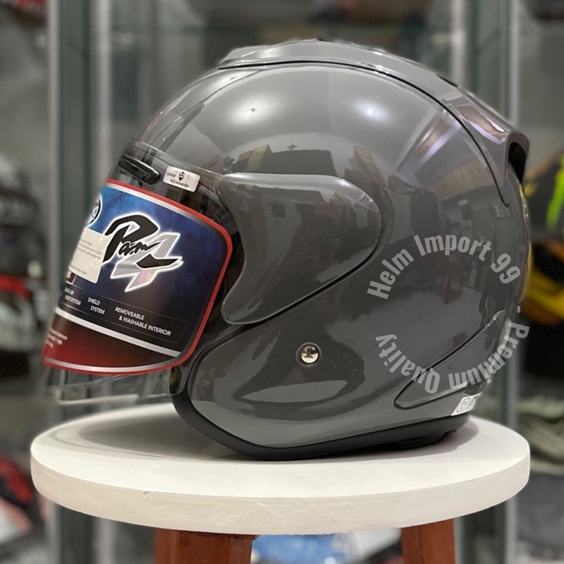 HELM TSR C0PY ARA RAM4 - MODERN GRAY ABU-ABU HALF FACE HIGH QUALITY