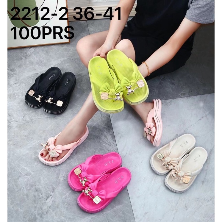 SANDAL WEDGES IMPORT KARET VIRAL