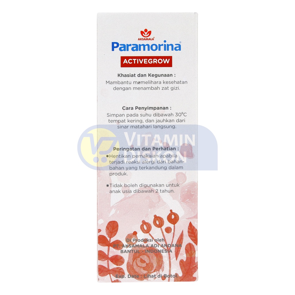 PARAMORINA ACTIVEGROW MADU ANAK SOLUSI TERLAMBAT JALAN DAN TB NAIK - 100ML