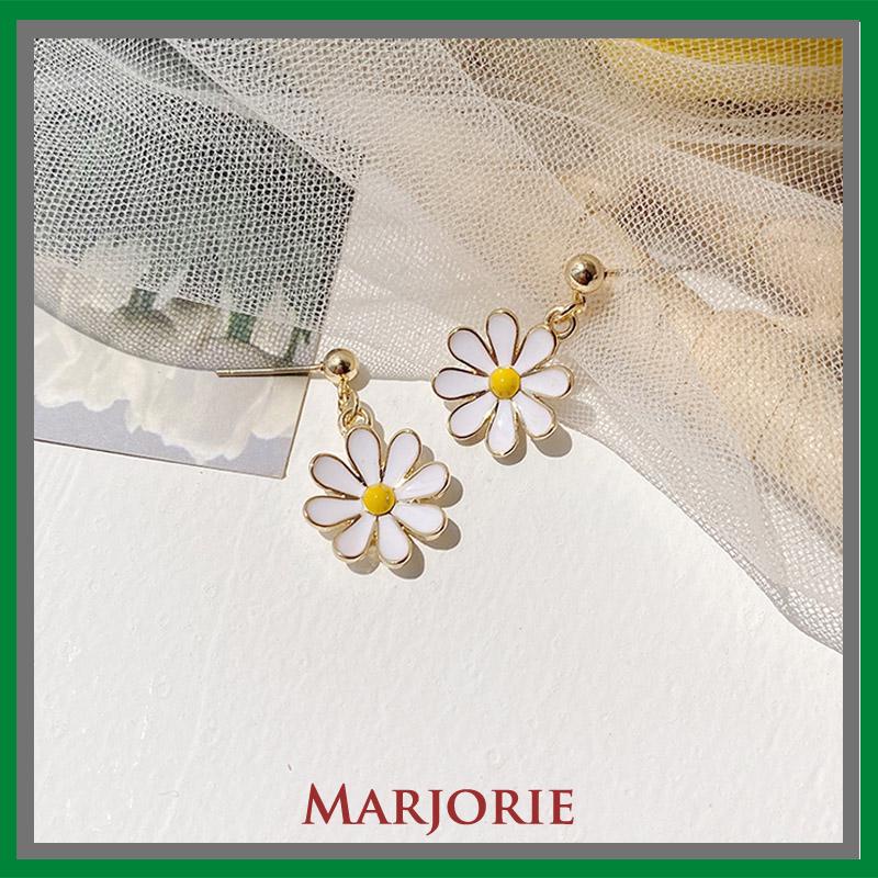 925 Silver Daisy Earrings Fashion Anting Pejantan Bunga Matahari Manis Segar-MJD