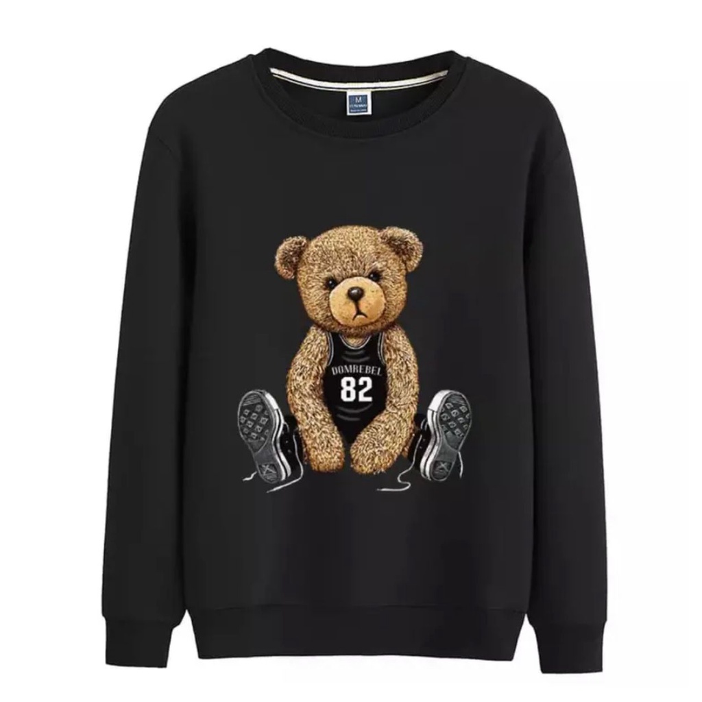 SWEATER OBLONG DOM REBEL TEDDY BEAR SPORTY BAHAN FLEECE BAHAN FLEECE