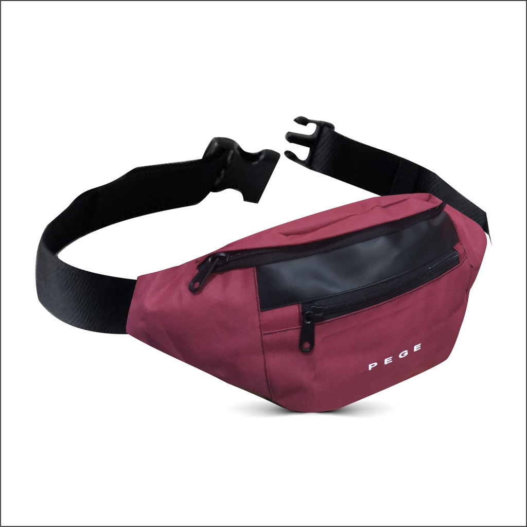 Tas Selempang Waistbag Pria PEGE Bisa Untuk Tas pinggang Model Kasual Keren - PG 8860