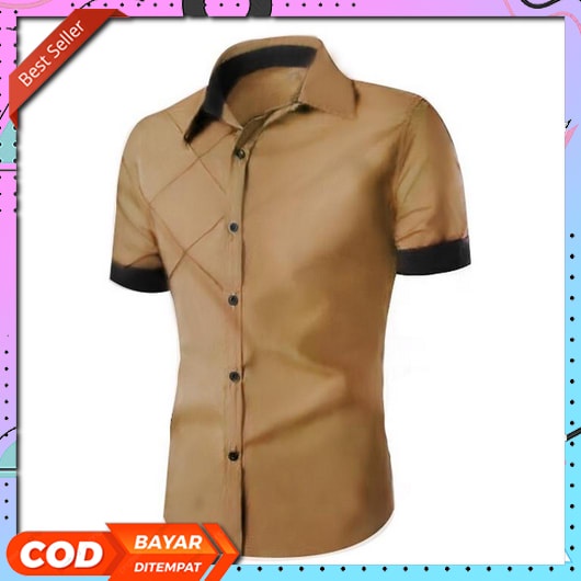 The Executive Kemeja Formal Lengan Panjang Slimfit Putih Fortklass Royken Khaki Kemeja Polos Pria L