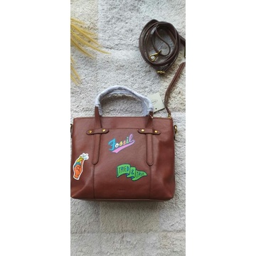 TAS WANITA FELICITY BROWN STICKER CROSSBODY