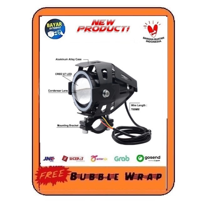 Lampu Tembak Sorot Led Cree Transformer lampu tembak motor universal