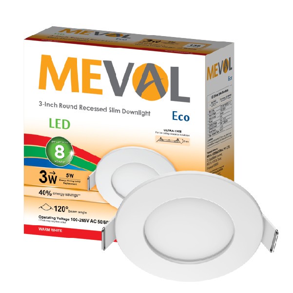 3" LED High Power Downlight ECO 3W, Kuning MEVAL