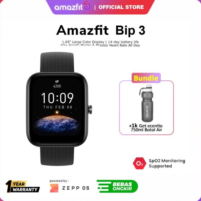 Jual Amazfit Bip 3 Smartwatch 1.69" Ultra-Large Color Display 50 Watch ...