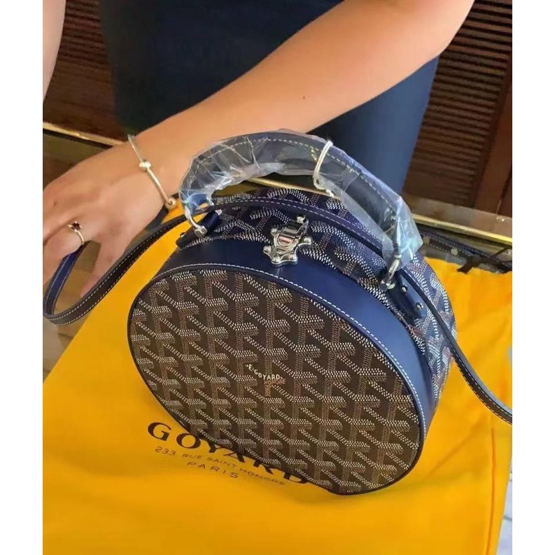 100% Authentic Goyard Y Logo New Round Cake Bag portable mini crossbody bag women's crossbody bag