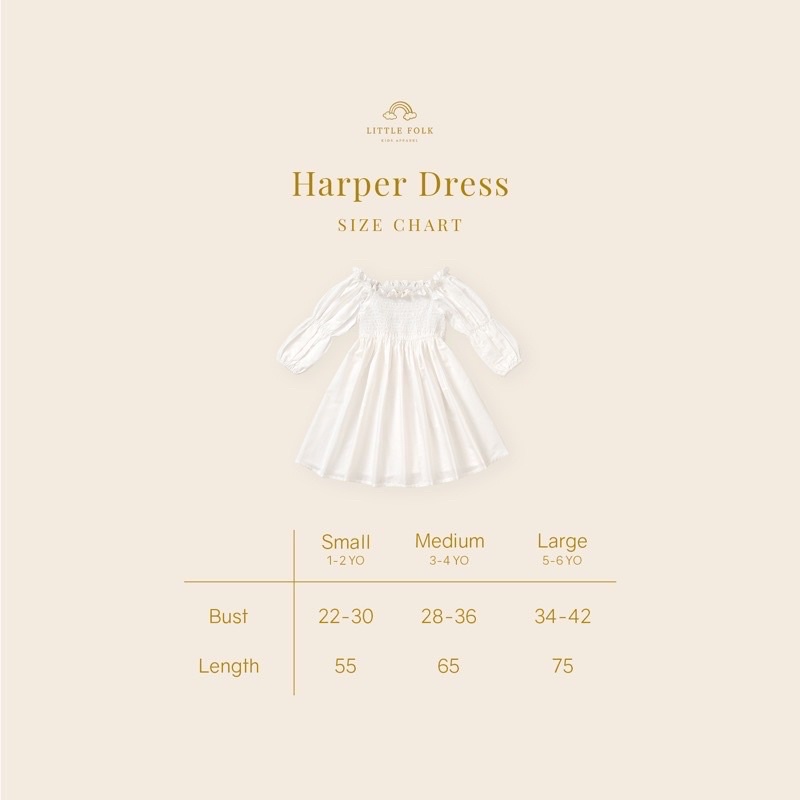 Little Folk Harper Dress - Dress Anak